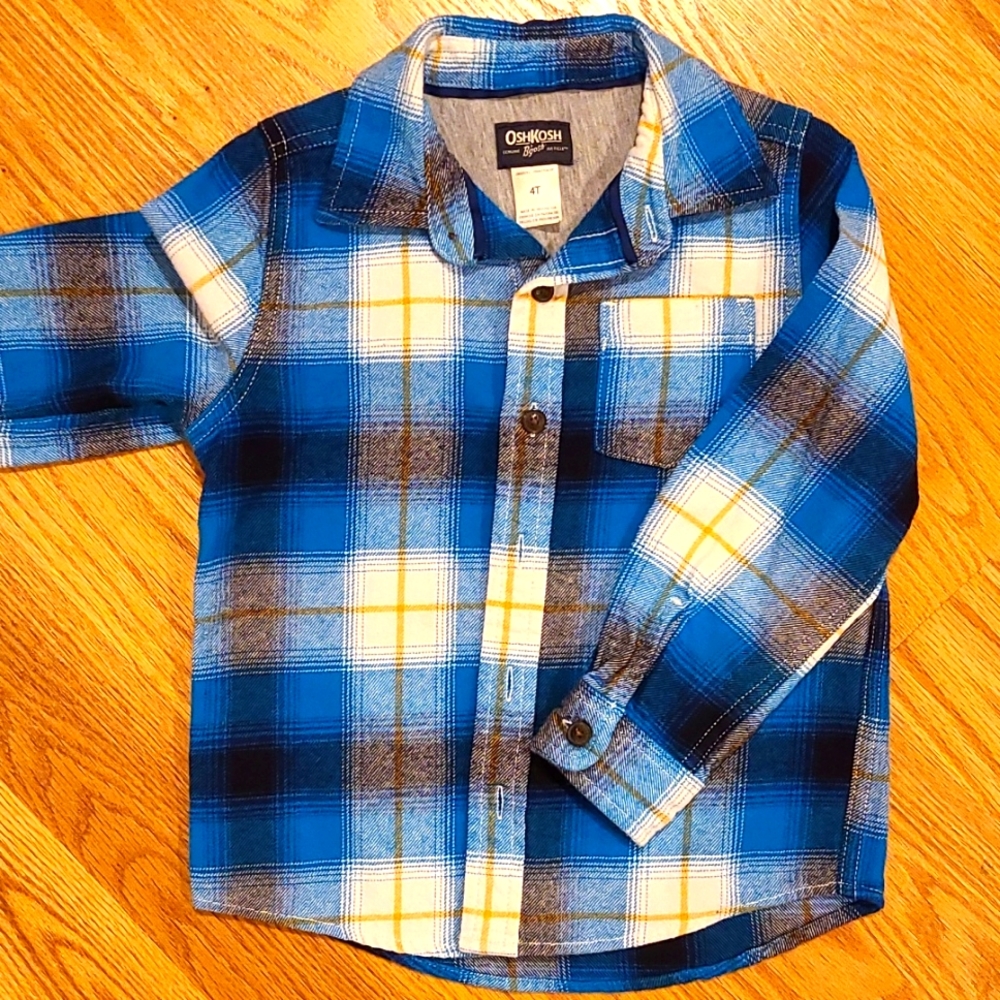 Blue plaid button down